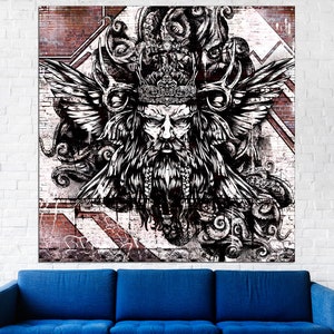 Urban wall art Street art decor Graffiti wall art Graffiti canvas art Street art decor