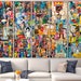 Graffiti canvas Modern graffiti art Collage print wall art Colorful wall art Graffiti wall art Collage wall prints Street art canvas 