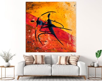 African dancer Boho wall art framed African american art Boho wall decor Colorful african art Boho canvas wall art