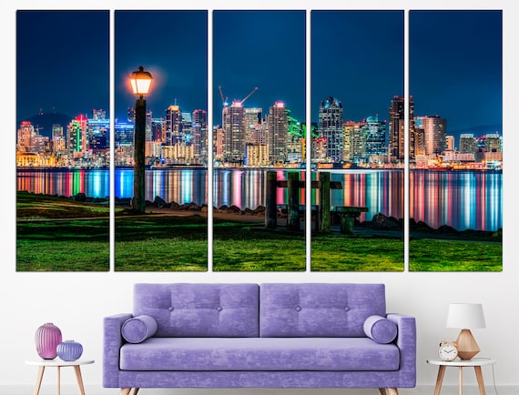 San Diego Cityscape Canvas Print: Skyline Wall Art