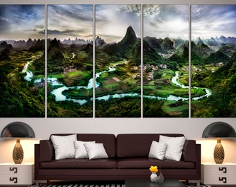 Mountain River Print Mountain Wall Art Nature Print River Wall Art Mountain Landscape Mountain Poster