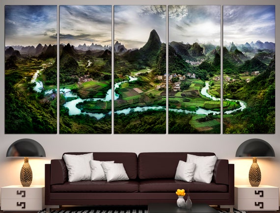 Mountain River Print Mountain Wall Art Nature Print River Wall Art Mountain Landscape Mountain Poster