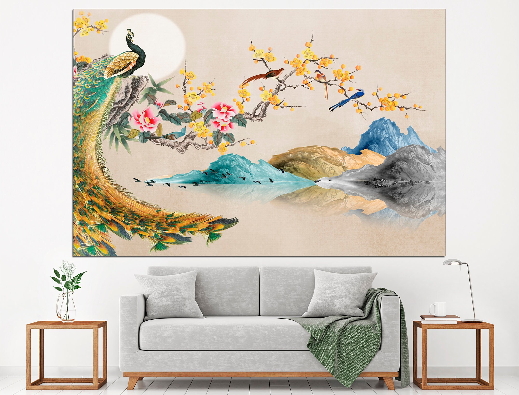 Bird Print Japanese Wall Art Large Canvas Art Japanese