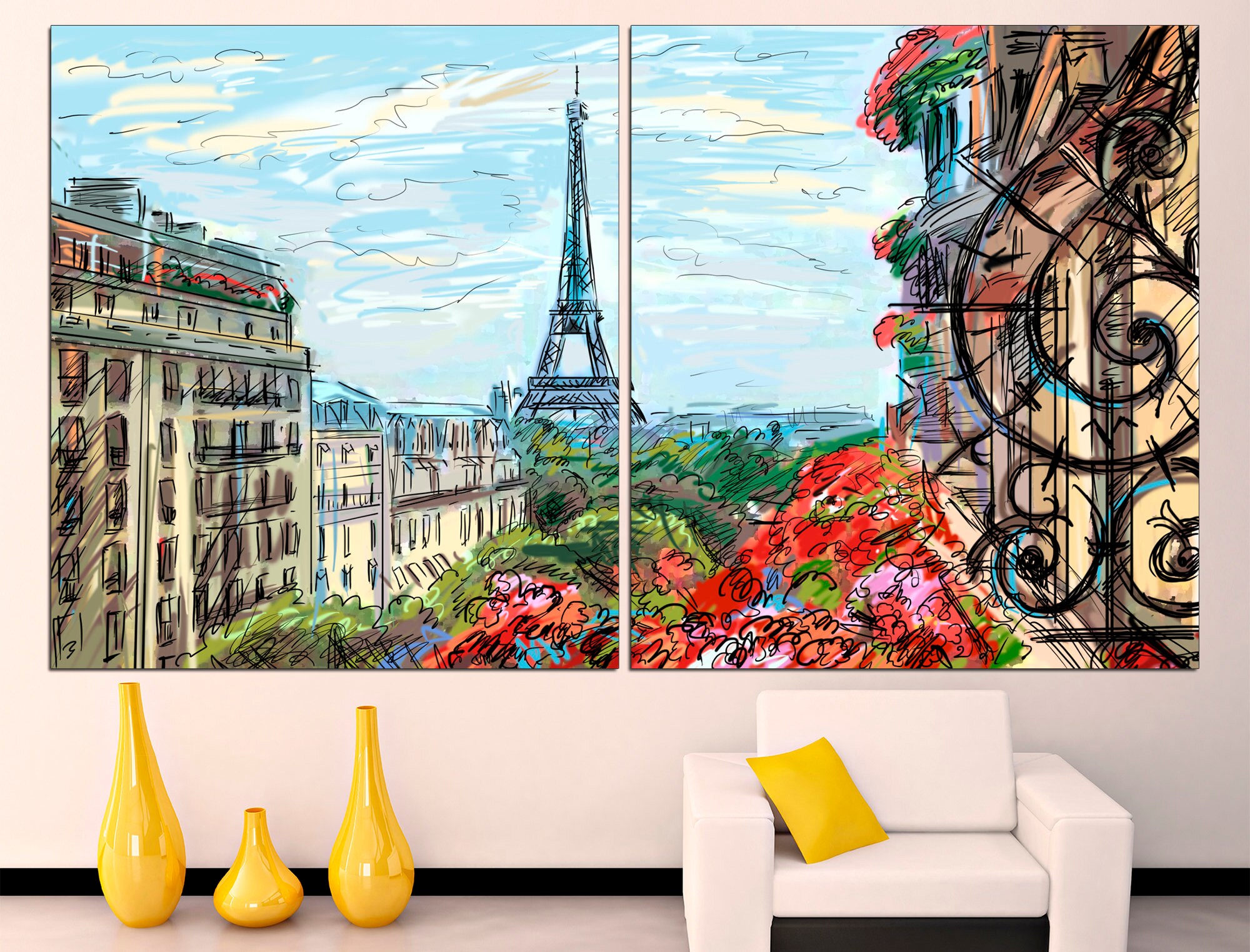 Paris Canvas Multi Panel Canvas Paris Wall Art Large Canvas Art