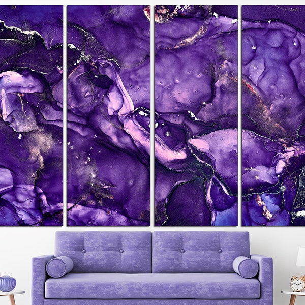 Modern Purple Art Etsy