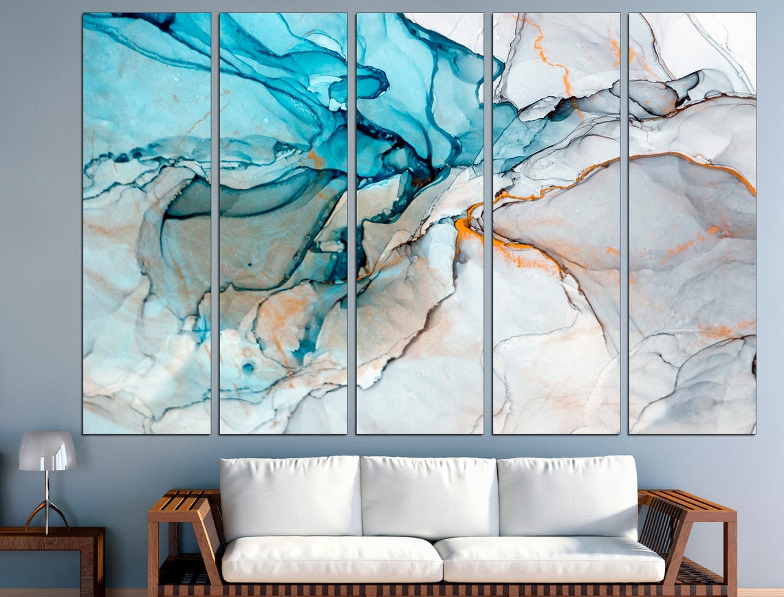 Marble Canvas Art Abstract Marble Large Wall Art Marble Print Etsy
