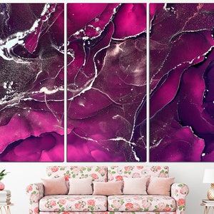 Pink marble Luxury wall art Marble wall decor, Abstract wall art Extra large wall art Modern wall art