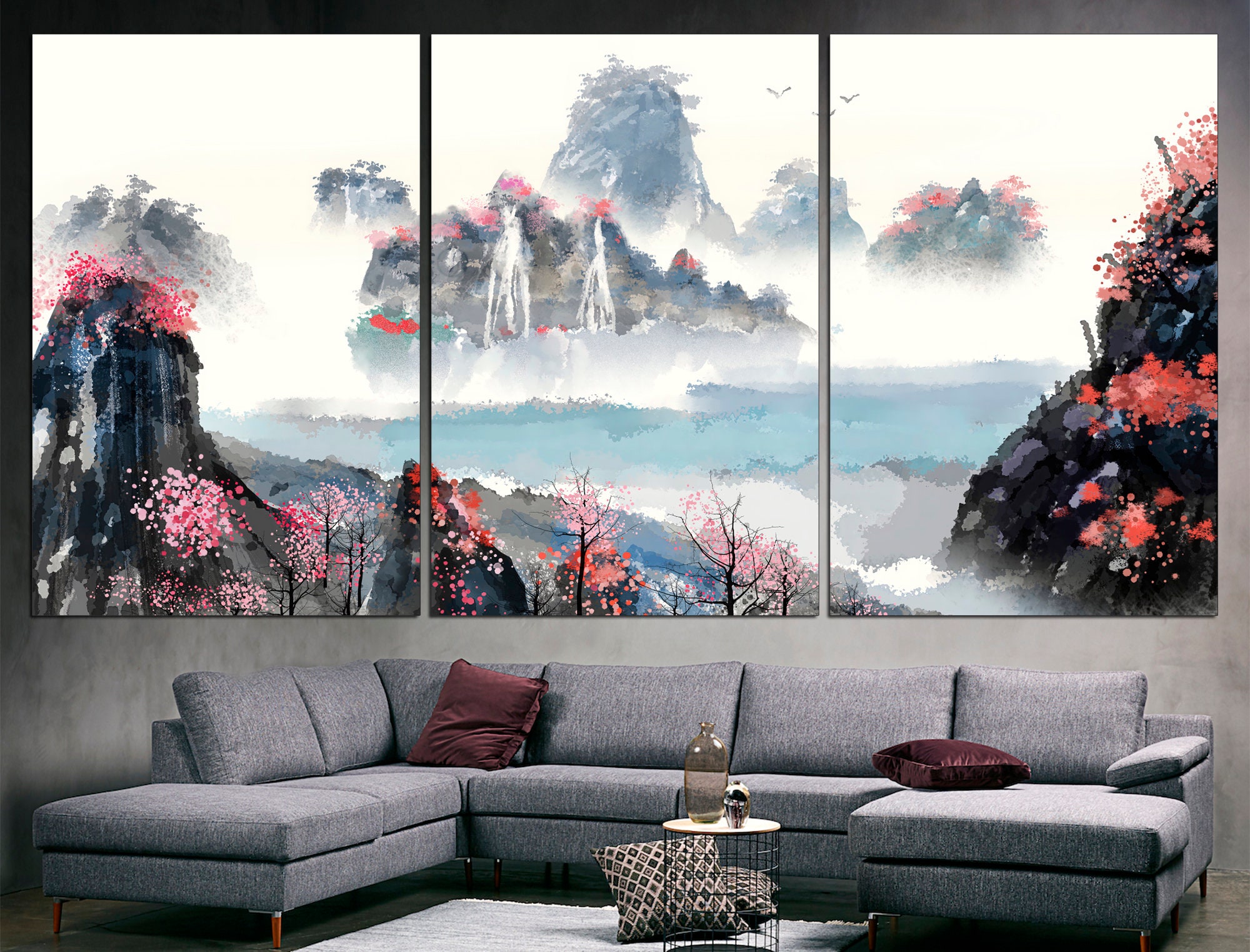 All our sizing is displayed per entire set, when all panels are combined, w...