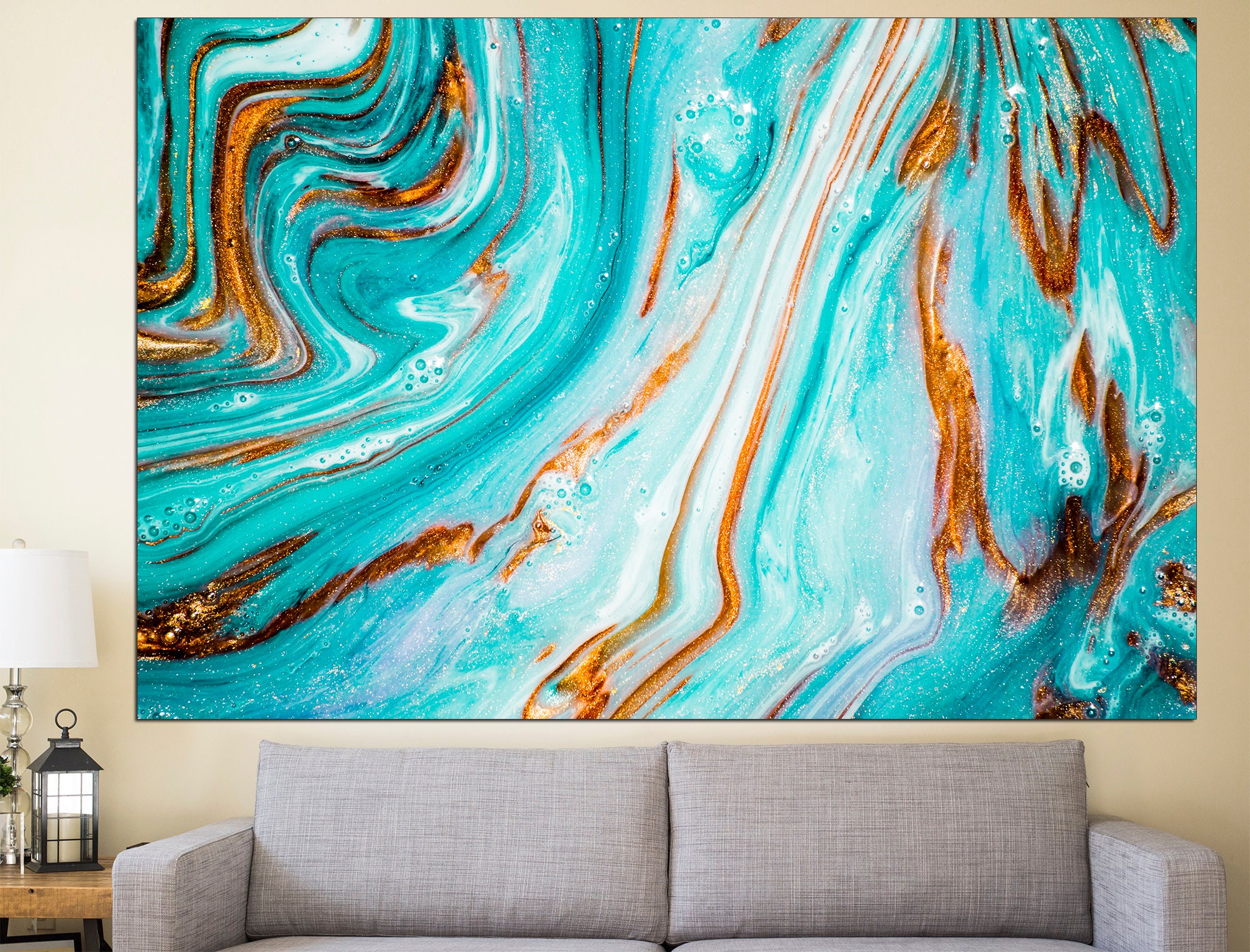 Blue Marble Print Marble Canvas Art Marble Wall Art Abstract Etsy