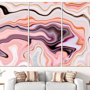 Beige marble Luxury wall art Beige room decor Luxury wall decor 3 Panel