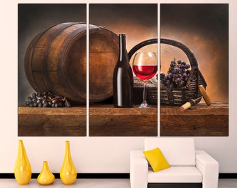 Wine Wall Art Kitchen Wine Print Wine Room Art Wine Poster Wine Art Print Extra Large Wall Art
