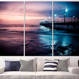Pier Wall Art Minimalist Ocean Art Ocean Pier Print California Beach Pier Photo