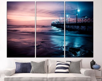 Pier Wall Art Minimalist Ocean Art Ocean, Pier Print California Beach Art Beach Pier Photo