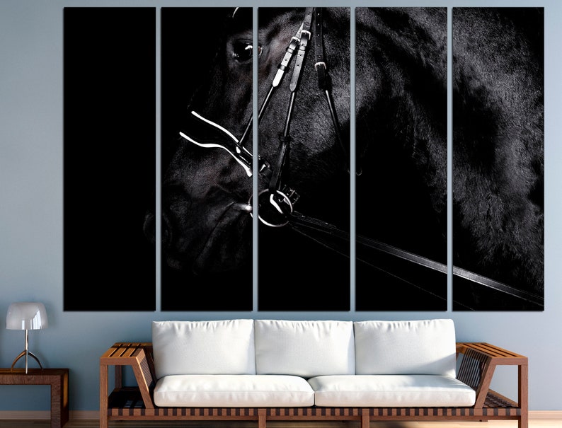 May include: A black and white close-up photograph of a horse's head with a bridle. The horse's eye is visible, and the bridle is made of leather with metal buckles.