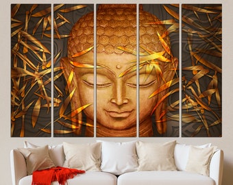 Buddha art canvas India wall art Buddha painting Decorative wall art Buddha wall decor Meditation wall art