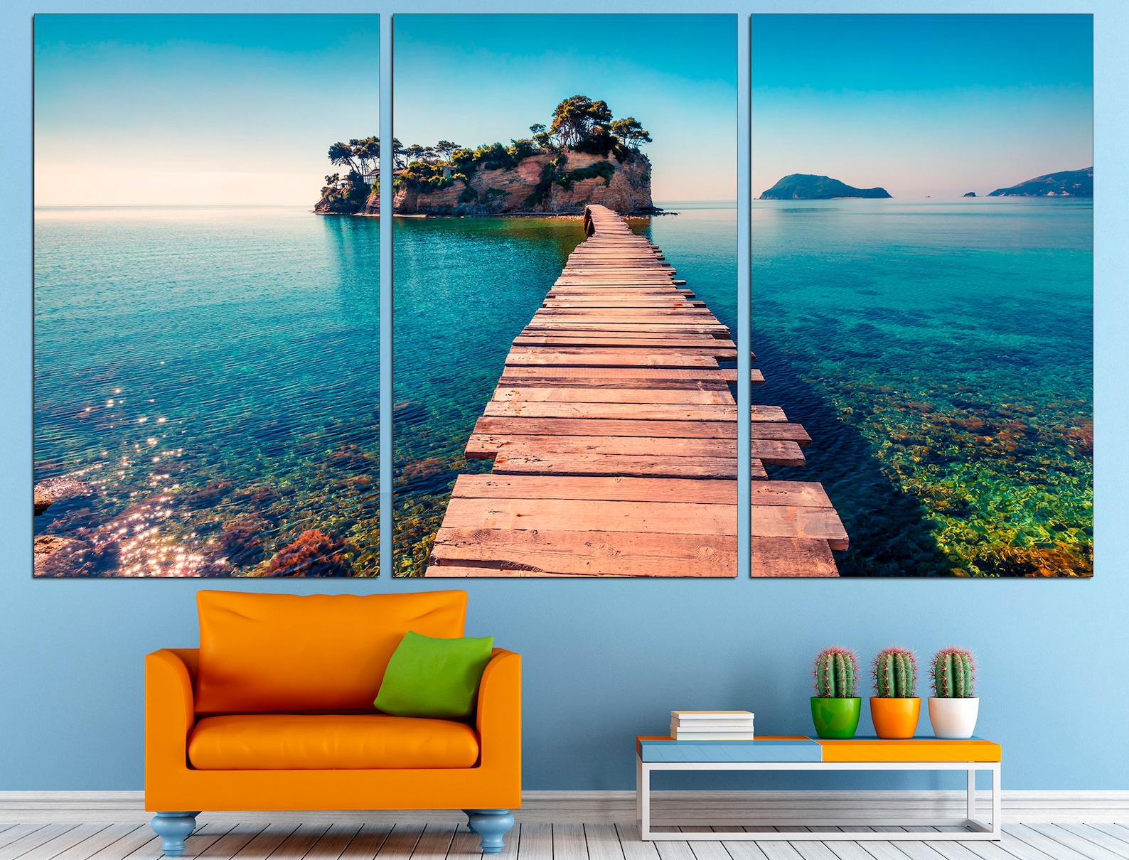 Lake Wall Art Pier Wall Decor Lake Canvas Art Pier Wall Art Etsy