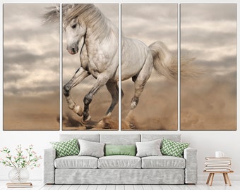 Horse home decor Large canvas art Horse canvas art Rustic wall decor Horse poster