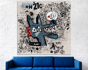 Graffiti art print Modern wall art Street art canvas Extra large wall art Modern home decor