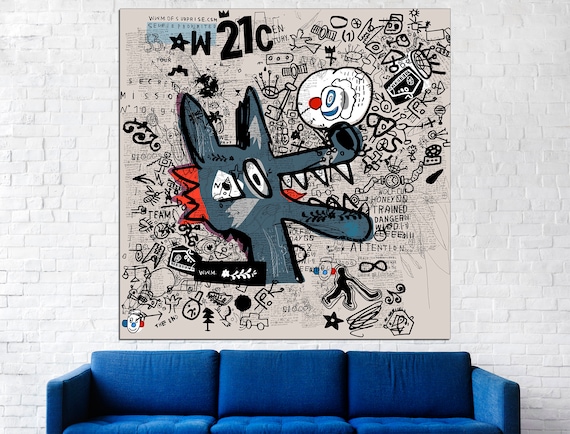 Graffiti art print Modern wall art Street art canvas Extra large wall art Modern home decor