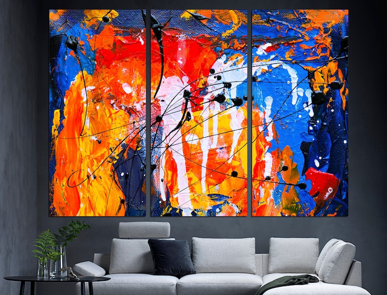Abstract Wall Art Large Canvas Art Abstract Watercolor Extra Etsy