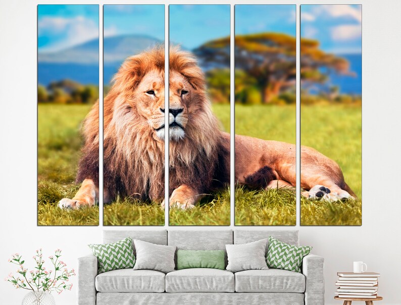 Lion Wall Art Lion King Lion Print Lion Home Decor Lion Art Etsy