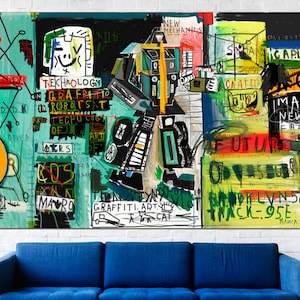 Graffiti wall canvas Street art on canvas Modern wall art Graffiti art Extra large wall art Wall art decor