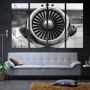 Airplane Wall Art Large Wall Art Aviation Decor Airplane Poster Plane Wall Decor Triptych Wall Art