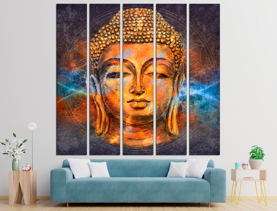 Buddha canvas Wall decor prints Buddha decor Buddha wall art Colorful canvas art Buddha wall decor