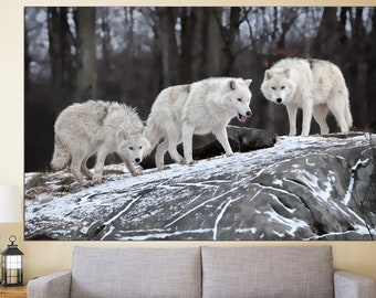 Wolf Print Gray Wolf Wolf Wall Art White Wolf Home Decor Wolf Poster