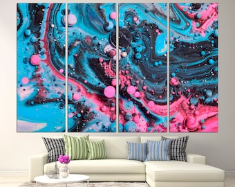 Purple canvas print Abstract canvas art Rustic purple art Purple wall decor Bedroom decor purple
