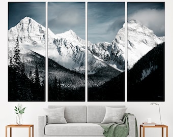 Black White Mountain Black And White Art Mountain Wall Art Mountain Landscape Mountain Print Mountain Wall Decor
