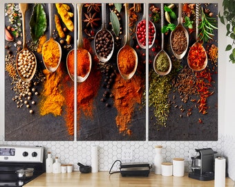 Kitchen Poster Kitchen Wall Art Dining Room Wall Art Kitchen Wall Decor Spices Kitchen Art Herbs Wall Art