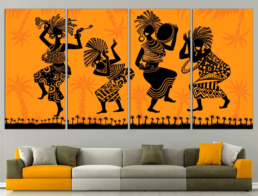African Dance Print Ethnic Wall Decor African Home Decor Etsy