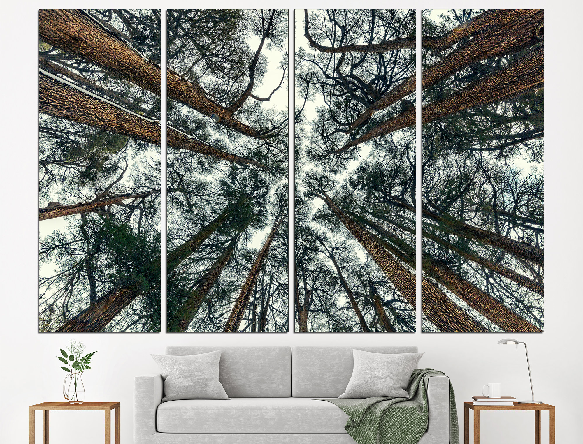 並行輸入品】 TUMOVO Bedroom Wall Art Trees Canvas Prints Wall 