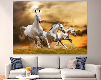 Horse canvas art Large canvas art Horse photography Horse wall decor Horses canvas print