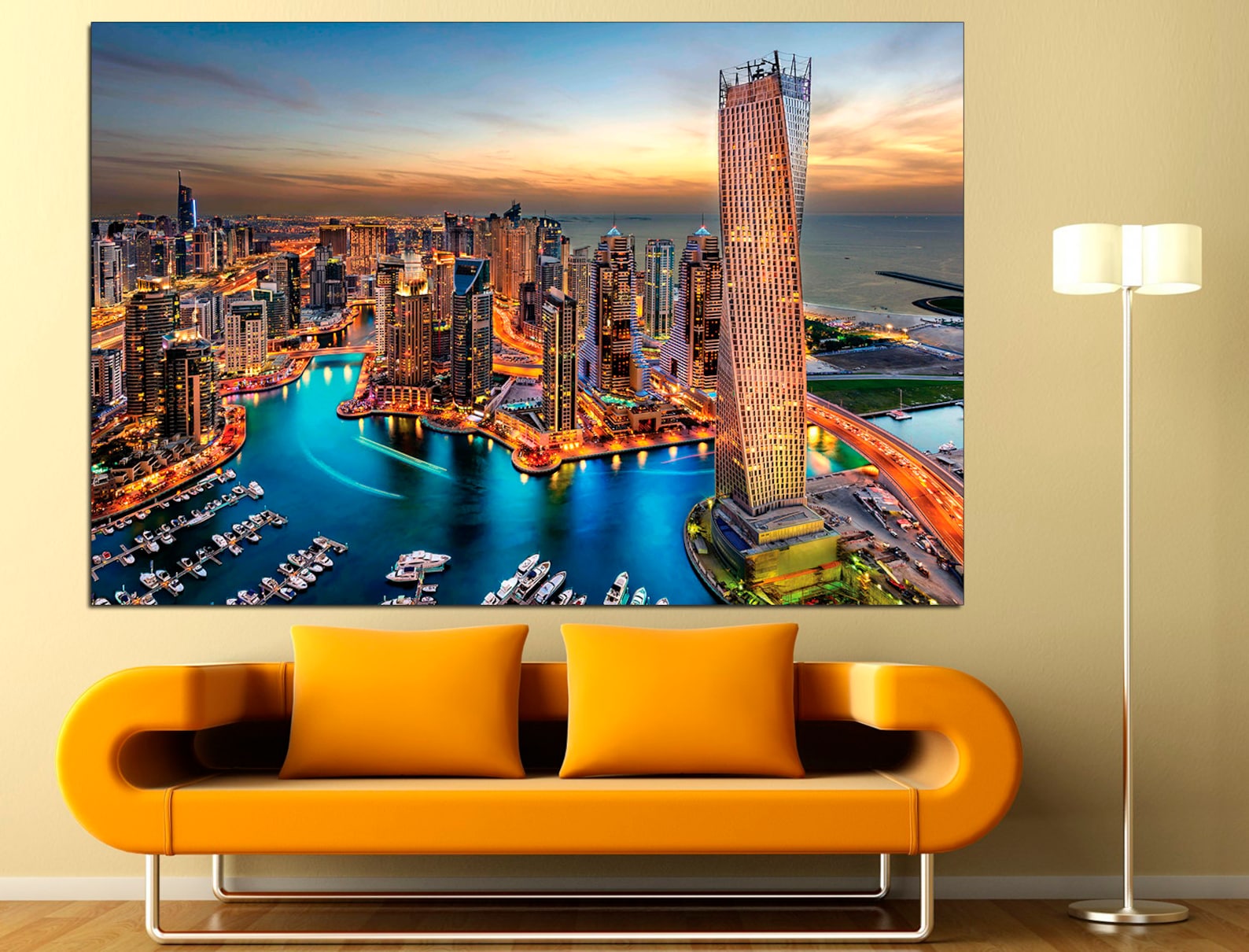 Dubai UAE 3 Piece Wall Art Arab Emirates Art Cityscape Wall - Etsy