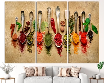 Kitchen wall art Restaurant wall art Spices kitchen art Kitchen wall decor Spice wall decor