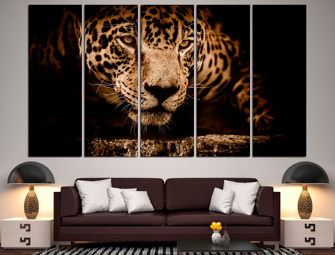 Leopard Print Triptych Wall Art Leopard Home Decor Leopard Wall Decor