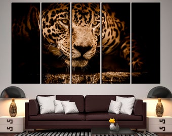Leopard Print Triptych Wall Art Leopard Home Decor Leopard Wall Decor Extra Large Wall Art Safari Animal Prints