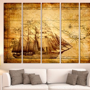 Vintage World Map Extra Large Wall Art World Map Poster Old Map Wall Art Map