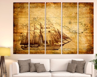Vintage World Map Extra Large Wall Art World Map Poster Old Map Wall Art Map
