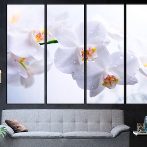 Weiße Orchidee Leinwand Wand Kunst Orchidee Leinwand Spa Orchidee Wand-Dekor Blumen Wandkunst Orchideenblüten
