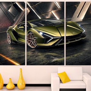 Lamborghini Poster Lamborghini Wall Art Lamborghini Canvas, Automotive Decor Sport Car Wall Decor Car Lover Gift