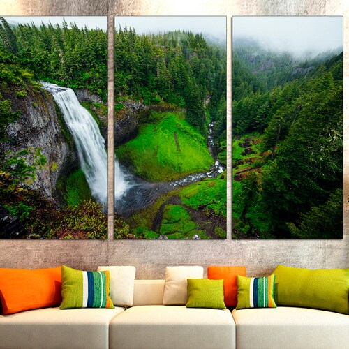 Beautiful Forest Canvas Print Trees Wall Decor Large Tree Art Etsy