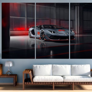 Lamborghini canvas 5 piece canvas Lamborghini print Cars canvas art Lamborghini poster Sport car canvas