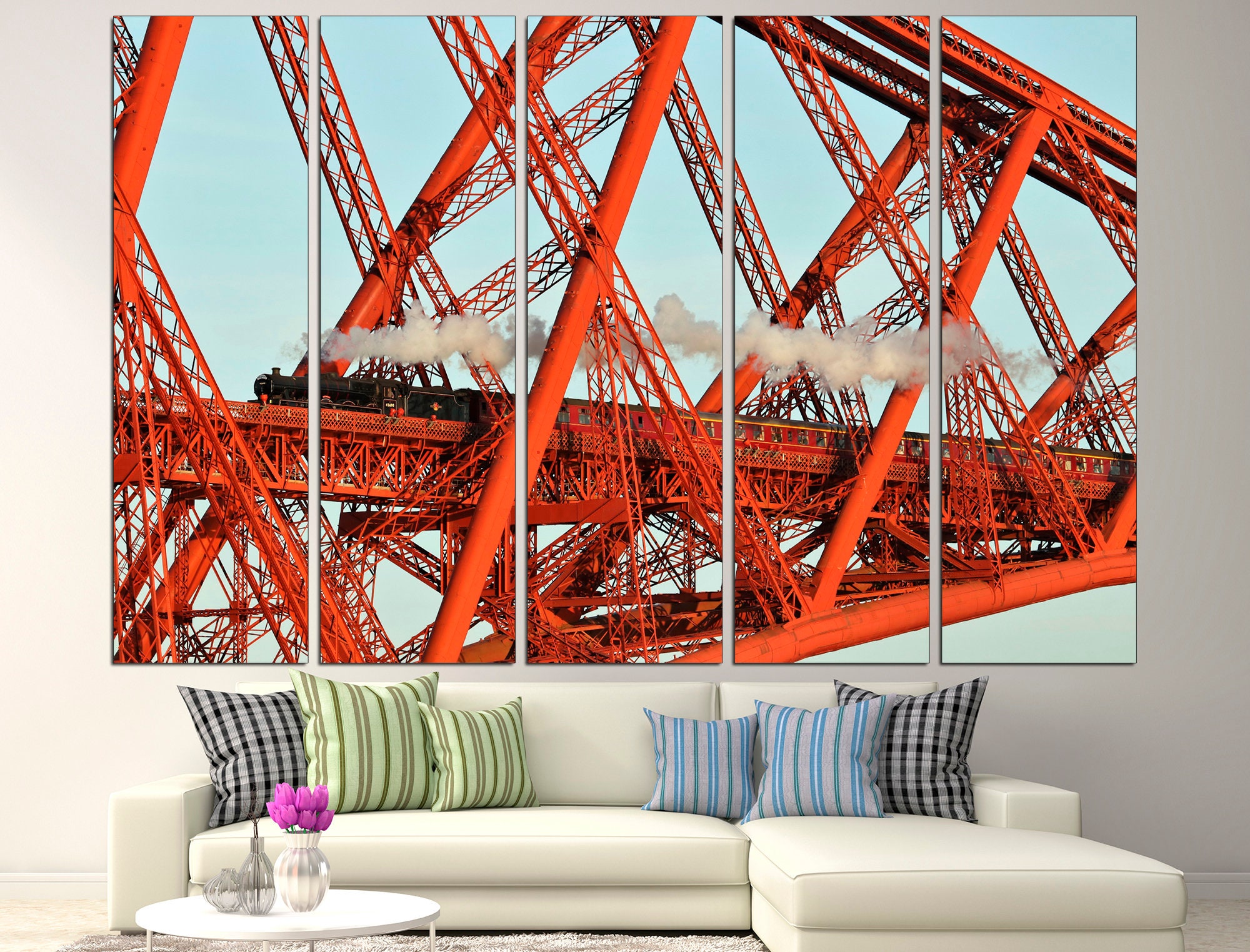 Vintage Train Canvas Print: Locomotive Wall Art Decor - Etsy