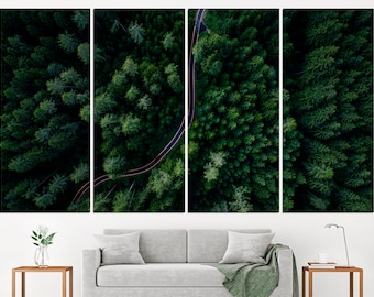 Abstract Forest Art Forest Canvas Art Forest Print Abstract Painting Abstract Canvas Art Landscape Wall Art Tree Wall Art