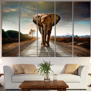 Elephant Wall Art Extra Large Wall Art Elephant Poster Nursery Wall Art African Elephant image 2