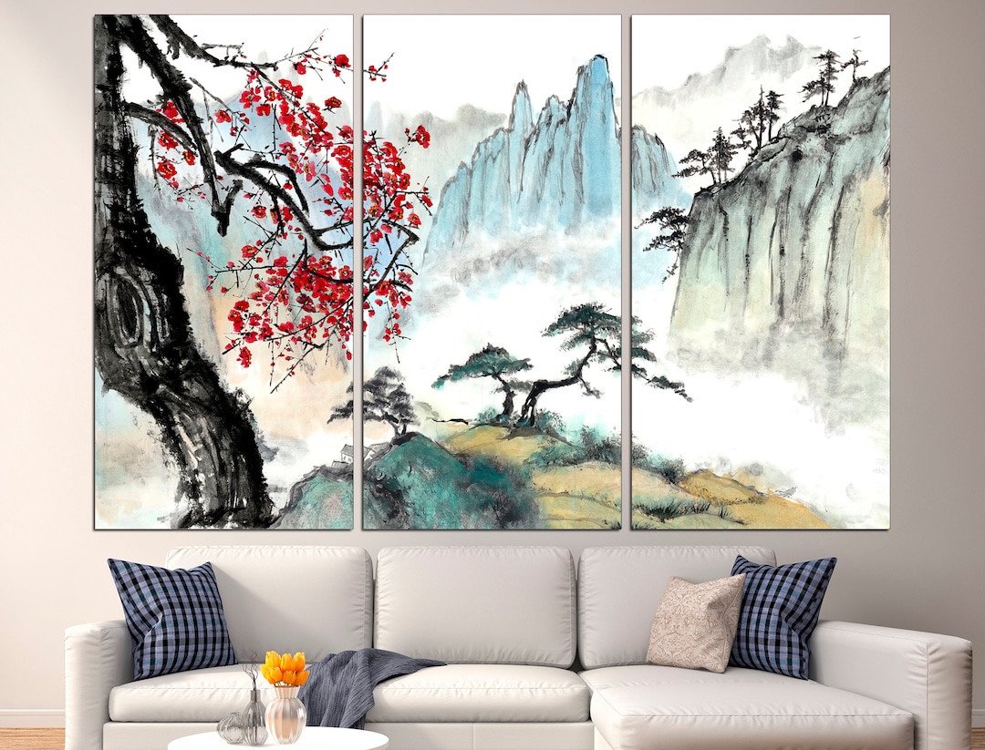 Japanese Canvas Large Canvas Art Japanese Art Print Canvas Etsy