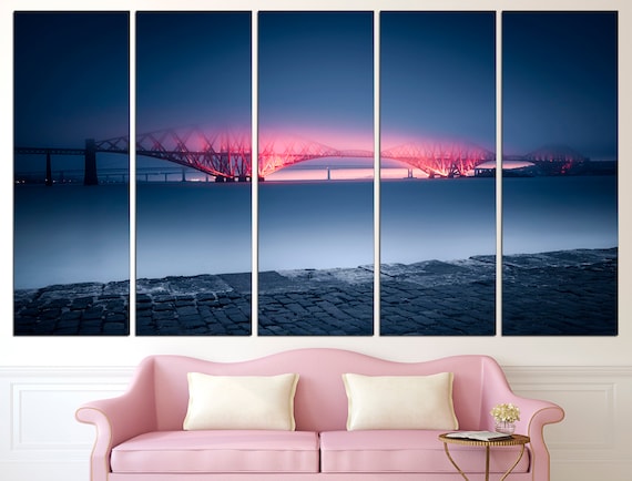 Forth Bridge Scotland wall art Bridge print Scotland print Bridge wall decor Scottish bridge